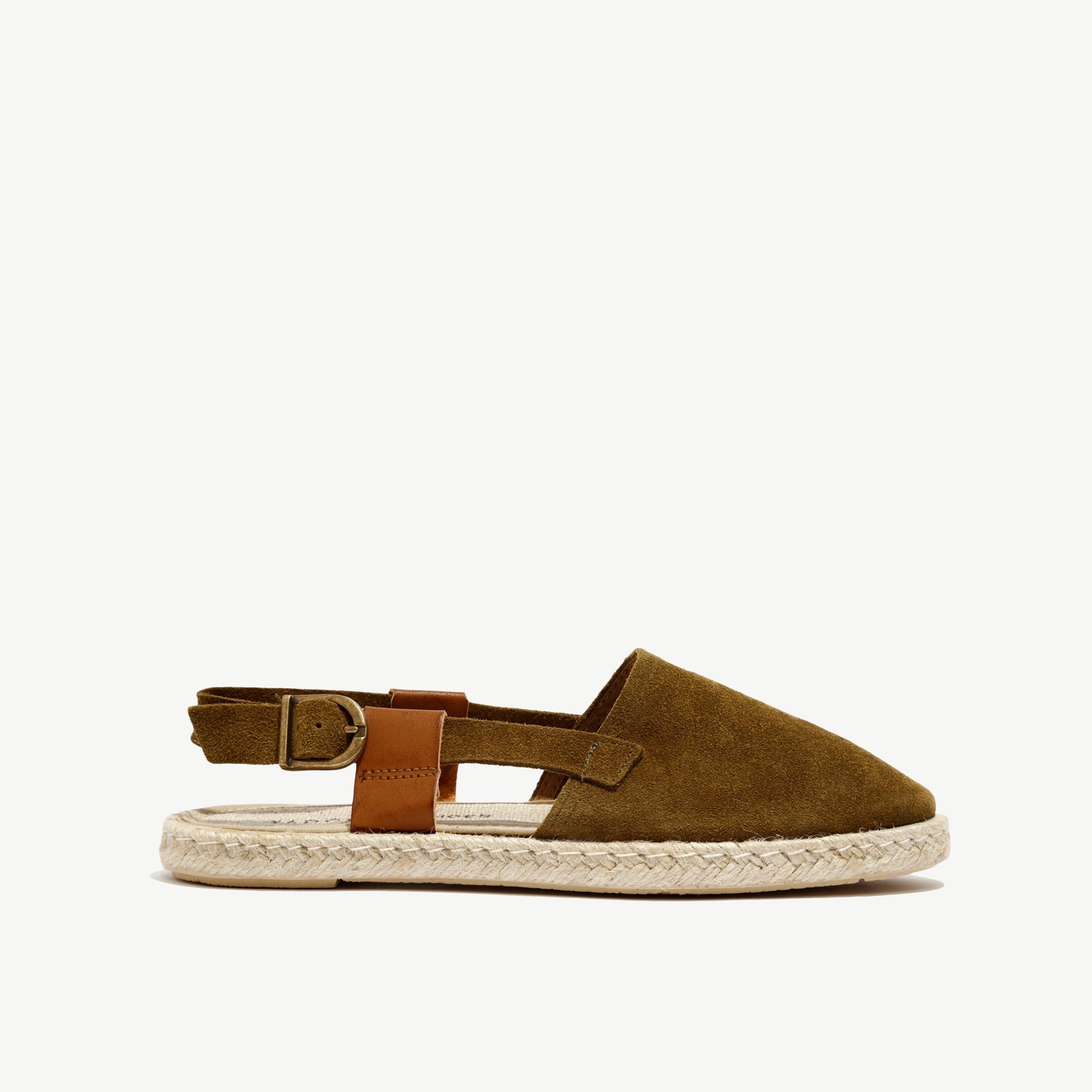 Green Suede Leather Espadrilles