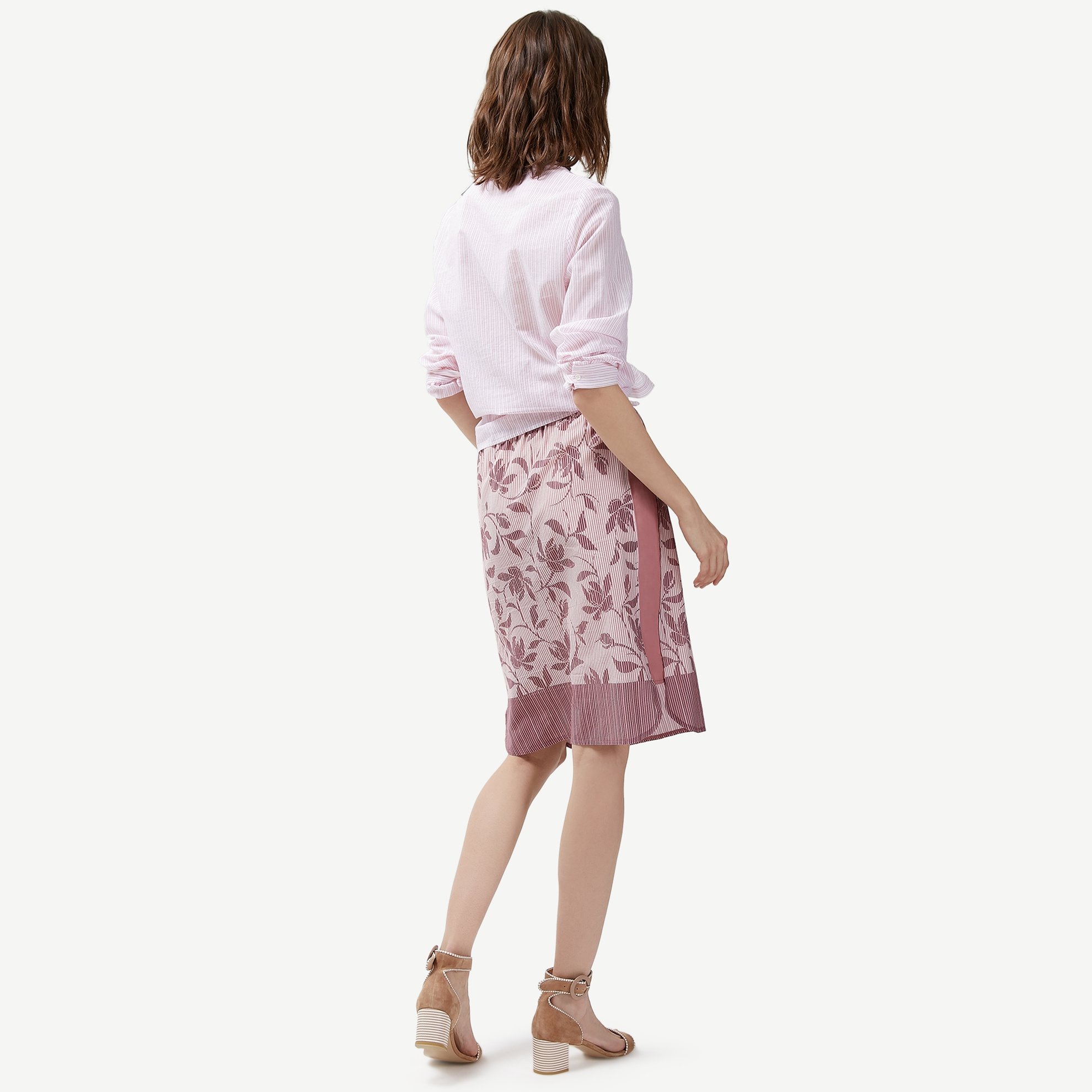 Elastic Waisted Side Stitch Detailed Skirt