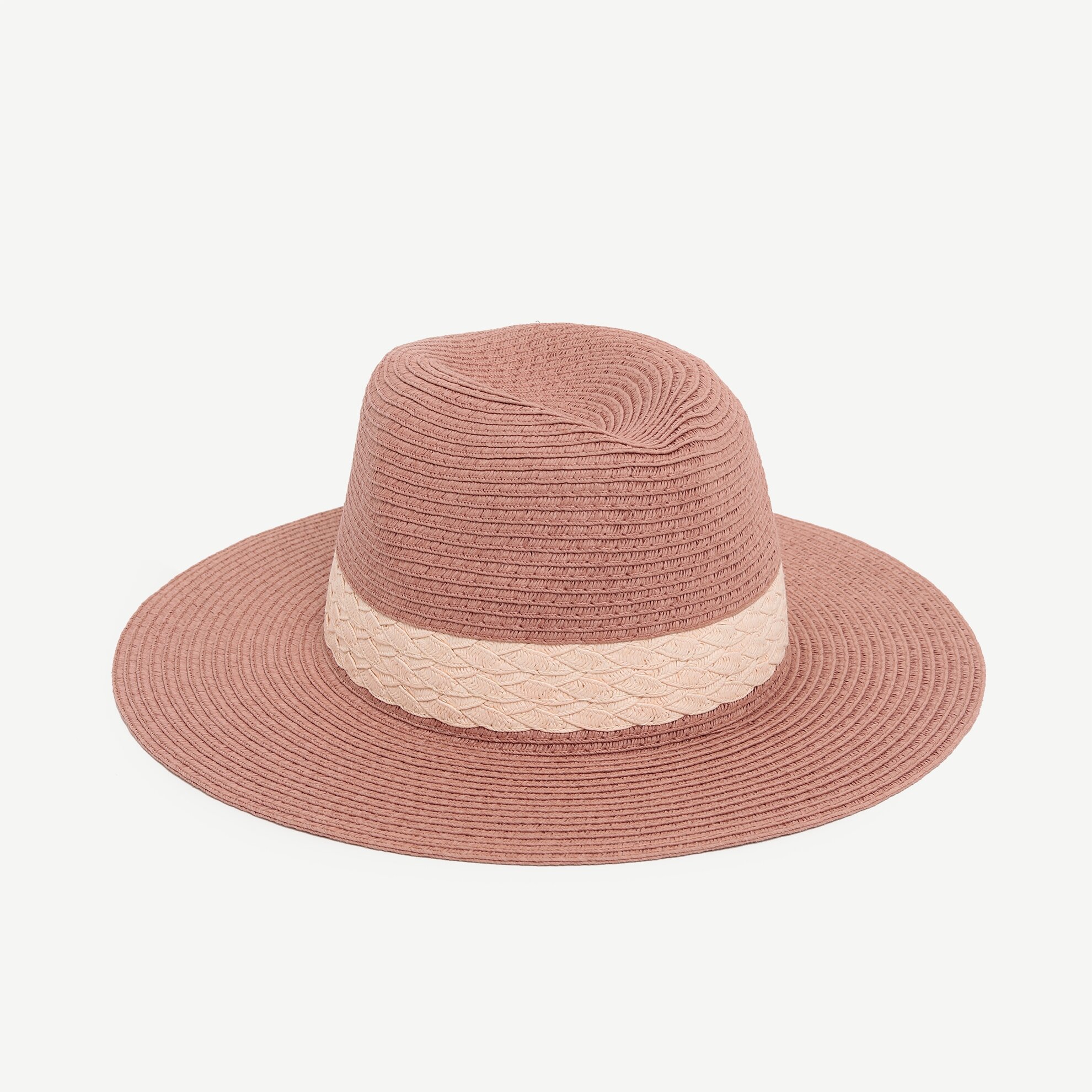 Kontrast Renk Detaylı Hasır  Şapka