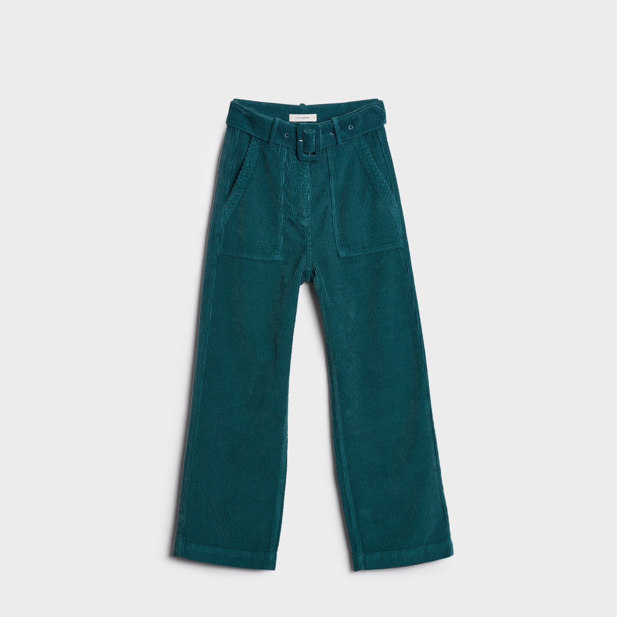 Belted Corduroy Trousers
