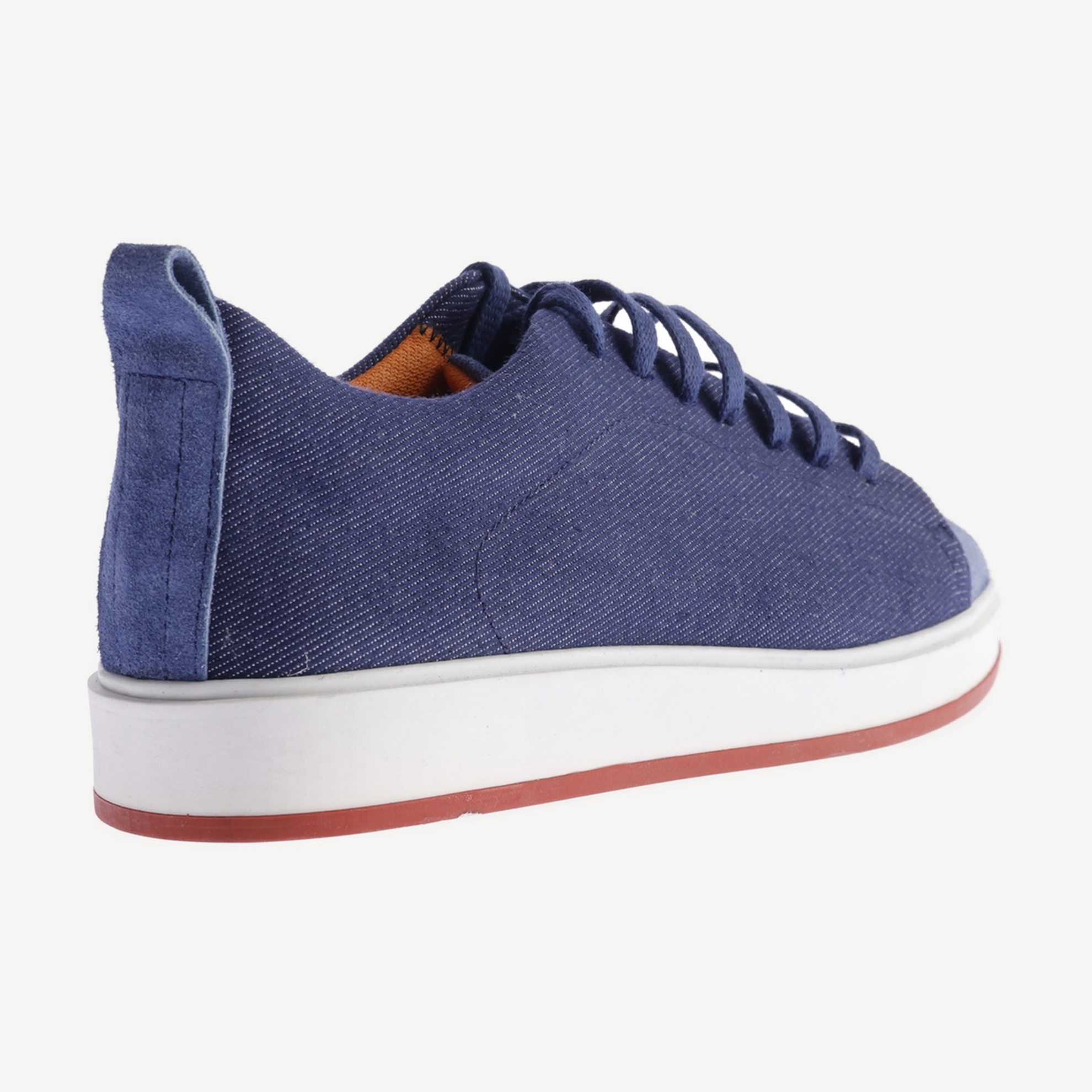 Denim Sneaker With Suede Leather Detail