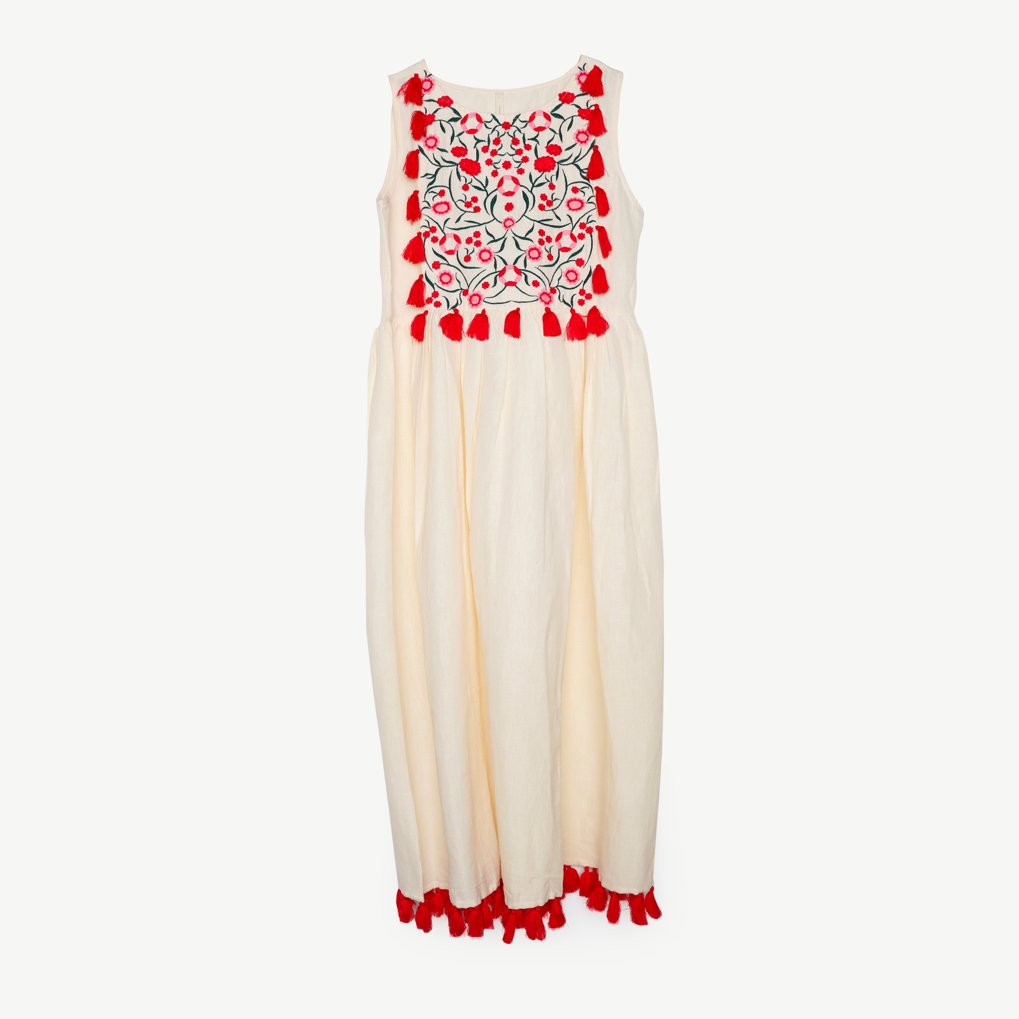 Fringe Detailed Sleeveless Dress
