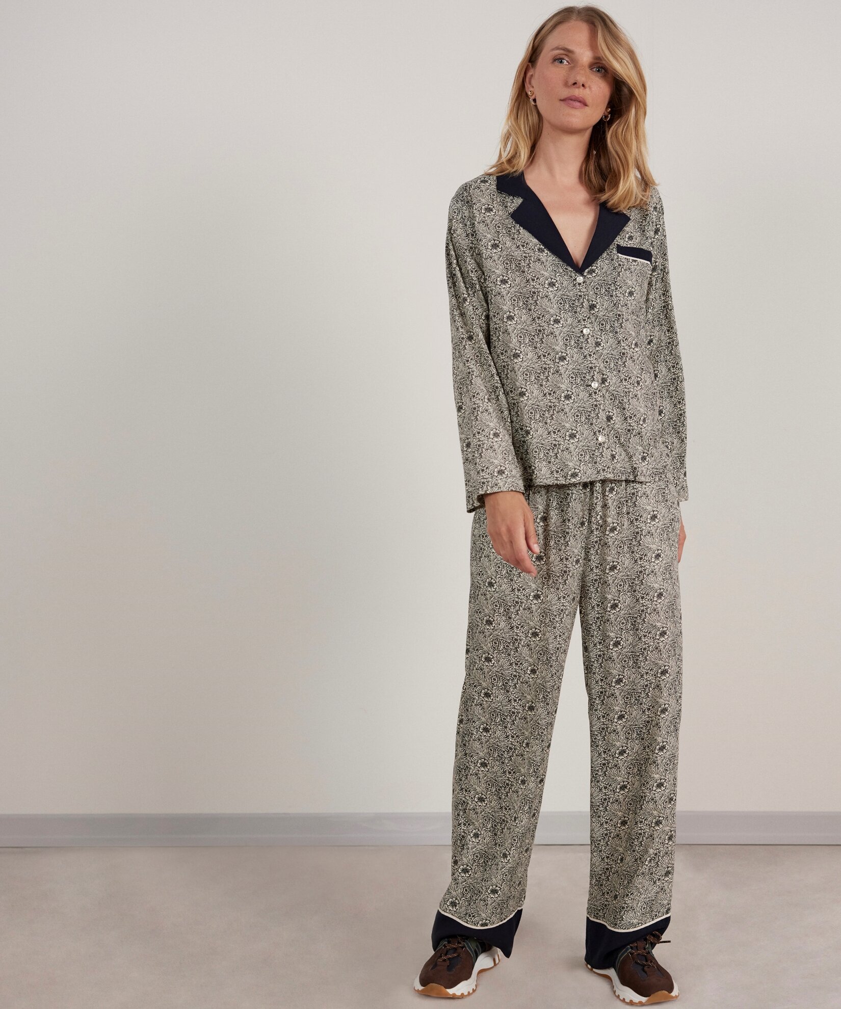 Kontrast Detaylı Pijama Altı