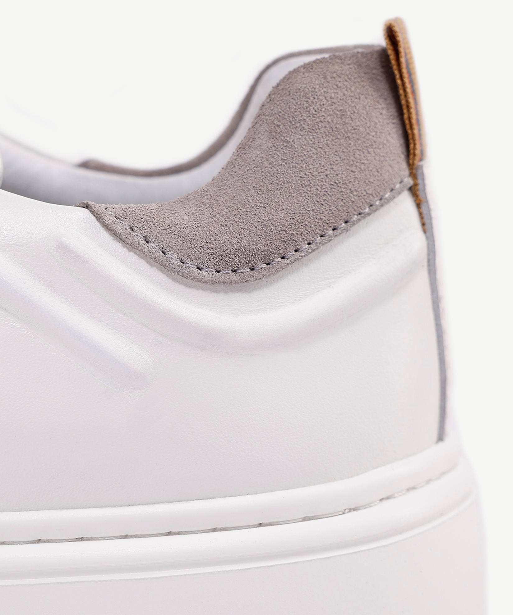 Silikon Kabartmanlı Deri Bağlı Sneakers