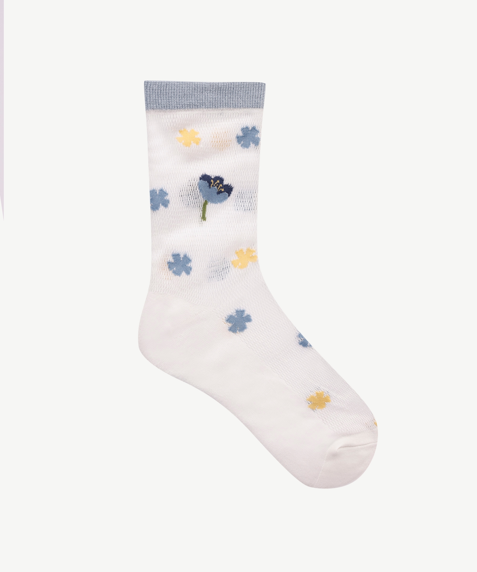 Renkli Çiçek Desenli Çorap