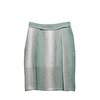 Wide Waistbanded Below Knee Lenght Skirt With Slit