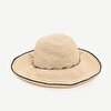 Ponpon Ve Saçak Detaylı Hasır Şapka
