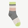 Sim Detaylı Renk Bloklu Çorap
