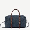 Leather Detailed Canvas Travel Bag