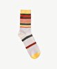 Renkli Çizgi Detaylı Simli Çorap