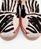 Kanvas Üzerine Zebra Nakışlı Espadril